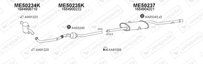 Abgassystem Mercedes-Benz A-CLASS