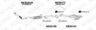 Abgassystem Mercedes-Benz C-CLASS · Mercedes-Benz C-CLASS T-Modell