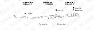 Abgassystem Mercedes-Benz 124 Limousine · Mercedes-Benz E-CLASS