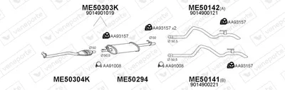 Abgassystem Mercedes-Benz SPRINTER 2-t Plattform/Chassis · Mercedes-Benz SPRINTER 2-t Van · Mercedes-Benz SPRINTER 2-t Bus