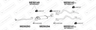 Abgassystem Mercedes-Benz SPRINTER 2-t Plattform/Chassis · Mercedes-Benz SPRINTER 2-t Van · Mercedes-Benz SPRINTER 2-t Bus