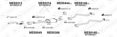 Abgassystem Mercedes-Benz SPRINTER 2-t Plattform/Chassis · Mercedes-Benz SPRINTER 2-t Van · Mercedes-Benz SPRINTER 2-t Bus