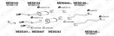 Abgassystem Mercedes-Benz SPRINTER 2-t Plattform/Chassis · Mercedes-Benz SPRINTER 2-t Van · Mercedes-Benz SPRINTER 2-t Bus