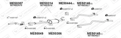 Abgassystem Mercedes-Benz SPRINTER 2-t Plattform/Chassis · Mercedes-Benz SPRINTER 2-t Van · Mercedes-Benz SPRINTER 2-t Bus