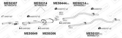 Abgassystem Mercedes-Benz SPRINTER 4-t Bus · Mercedes-Benz SPRINTER 4-t Van · Mercedes-Benz SPRINTER 4-t Plattform/Chassis