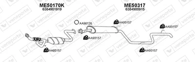 Abgassystem Mercedes-Benz VITO Bus · Mercedes-Benz VITO Van
