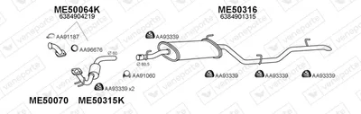 Abgassystem Mercedes-Benz VITO Bus · Mercedes-Benz VITO Van · Mercedes-Benz V-CLASS