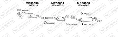 Abgassystem Mercedes-Benz 123 T-Modell