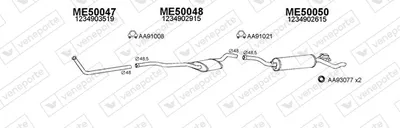 Abgassystem Mercedes-Benz 123 T-Modell