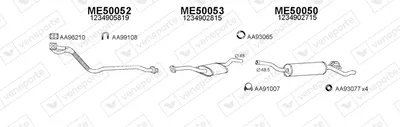 Abgassystem Mercedes-Benz 123 T-Modell