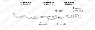Abgassystem Mercedes-Benz 124 Coupe