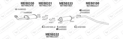 Abgassystem Mercedes-Benz T1 Van · Mercedes-Benz T1/TN Van