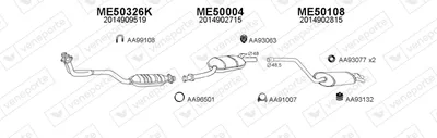 Abgassystem Mercedes-Benz 190