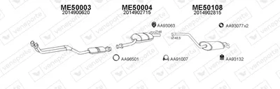 Abgassystem Mercedes-Benz 190