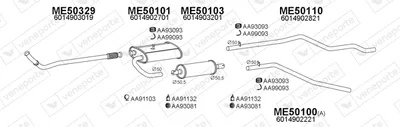 Abgassystem Mercedes-Benz T1/TN Plattform/Chassis
