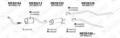 Abgassystem Mercedes-Benz T1 Plattform/Chassis