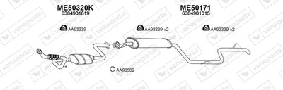 Abgassystem Mercedes-Benz VITO Bus · Mercedes-Benz VITO Van