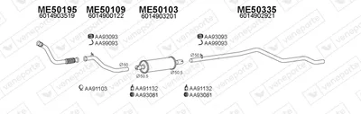 Abgassystem Mercedes-Benz T1 Plattform/Chassis