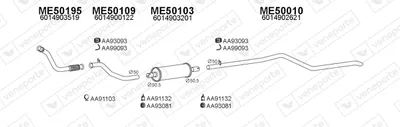 Abgassystem Mercedes-Benz T1 Van · Mercedes-Benz SPRINTER 2-t Van · Mercedes-Benz SPRINTER 3-t Van