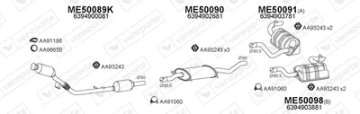 Abgassystem Mercedes-Benz VIANO