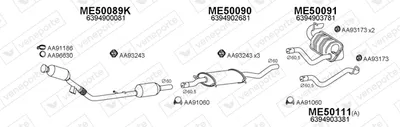 Abgassystem Mercedes-Benz VIANO · Mercedes-Benz VITO Bus · Mercedes-Benz VITO / MIXTO Van