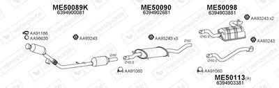 Abgassystem Mercedes-Benz VIANO · Mercedes-Benz VITO Bus · Mercedes-Benz VITO / MIXTO Van