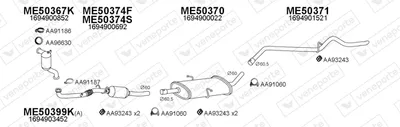 Abgassystem Mercedes-Benz A-CLASS