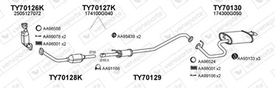Abgassystem Toyota ABENSIS Saloon · Toyota ABENSIS Kombi · Toyota ABENSIS