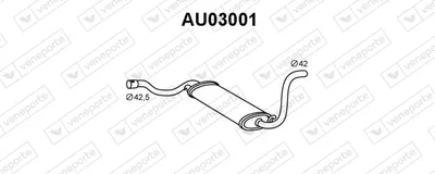 Endschalldämpfer Audi 80 B2 Limousine · Audi COUPE B2