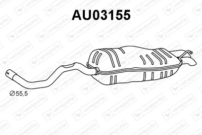 Endschalldämpfer Audi A3 · Seat LEON · Vw GOLF IV