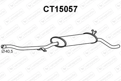 Hinterer Schalldämpfer Citroën C15 Box Body/MPV