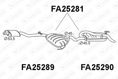 Endschalldämpfer Fiat BRAVA · Fiat BRAVO I · Lancia DELTA II
