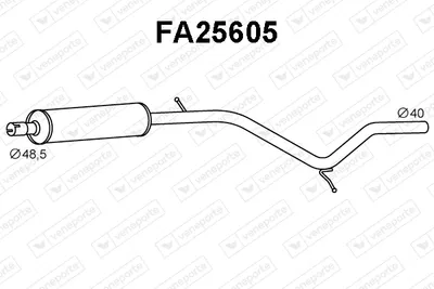 Vorne Schalldämpfer Fiat PALIO Wochenende