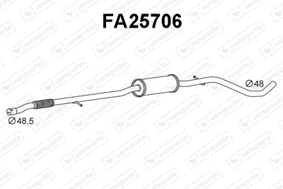 Vorne Schalldämpfer Fiat PANDA · Fiat PANDA Hatchback Van