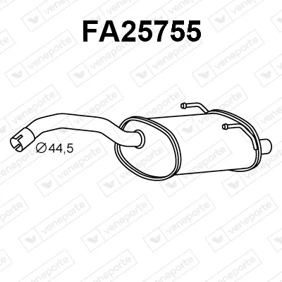 Hinterer Schalldämpfer Fiat PANDA · Fiat 500 · Fiat PANDA Hatchback Van