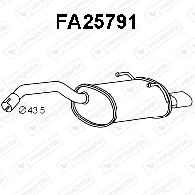Endschalldämpfer Fiat 500 · Fiat 500 C · Ford KA