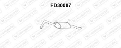 Endschalldämpfer hinten Ford FIESTA Box Body/MPV