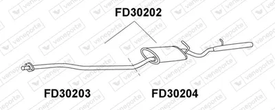 VENEPORTE FD30202 Rückschalldämpfer