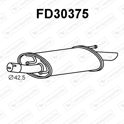 Endschalldämpfer Ford FIESTA IV · Mazda 121 III