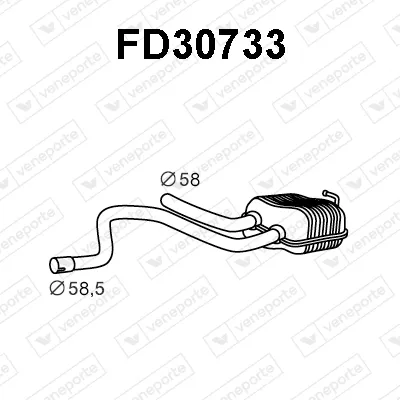 Schalldämpfer hinten Ford MONDEO I Turnier · Ford MONDEO II Turnier