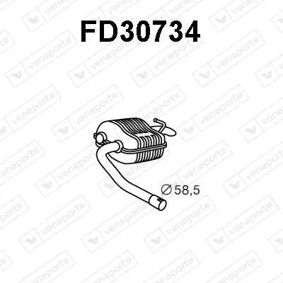 Schalldämpfer hinten Ford MONDEO I Turnier · Ford MONDEO II Turnier