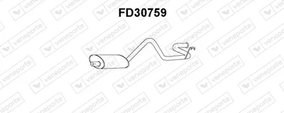 Hinterer Schalldämpfer Ford TRANSIT Van