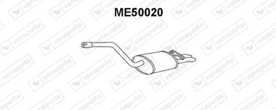 Hinterer Schalldämpfer Mercedes-Benz 190