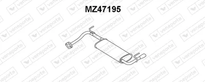 Hinterer Schalldämpfer Mazda 323 C V · Mazda 323 F V · Mazda 323 P V