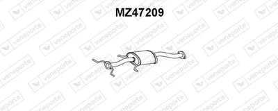 Vorderer Schalldämpfer Mazda 626 III Station Wagon · Mazda 626 III · Mazda 626 III Hatchback