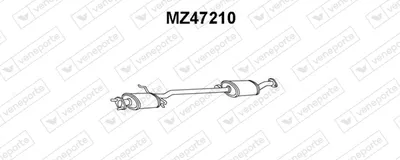 Vorderer Schalldämpfer Mazda 323 II Saloon · Mazda 323 III Hatchback · Mazda 323 III Bahnhof Wagon