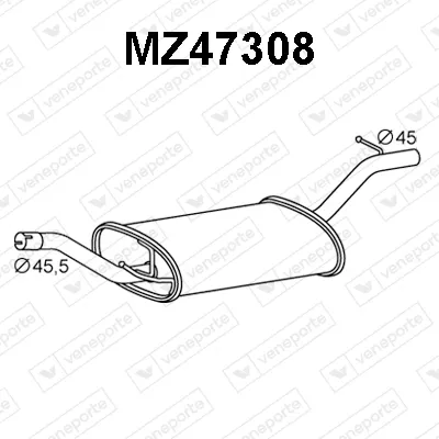 Hinterer Schalldämpfer Mazda 3 · Mazda 3 Saloon