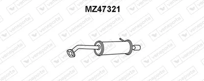Hinterer Schalldämpfer Mazda 323 S VI Saloon · Mazda 323 F VI Hatchback