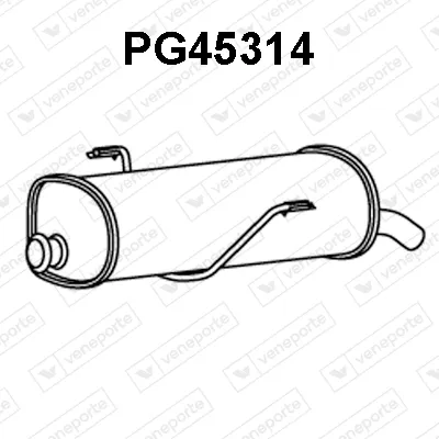 Endschalldämpfer Peugeot 206 Rückschlag · Peugeot 206 CC · Peugeot 206 Van