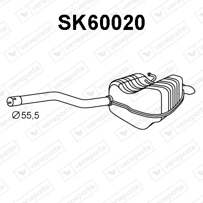 Hinterer Schalldämpfer Skoda OKTAVIA II · Skoda OKTAVIA II Combi